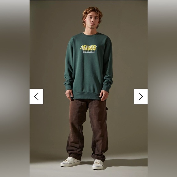 Vans Off the Wall limited edition crewneck sweatshirt in green size medium - Picture 13 of 13